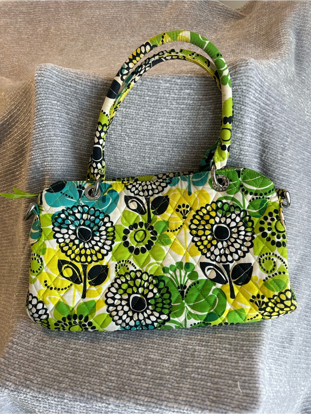 Vera Bradley *Retired* Chain Purse | Limes Up Pattern | Quilted Shoulder Bag